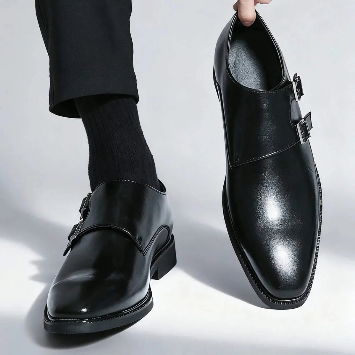 Men's monk strap leather loafers — additional view