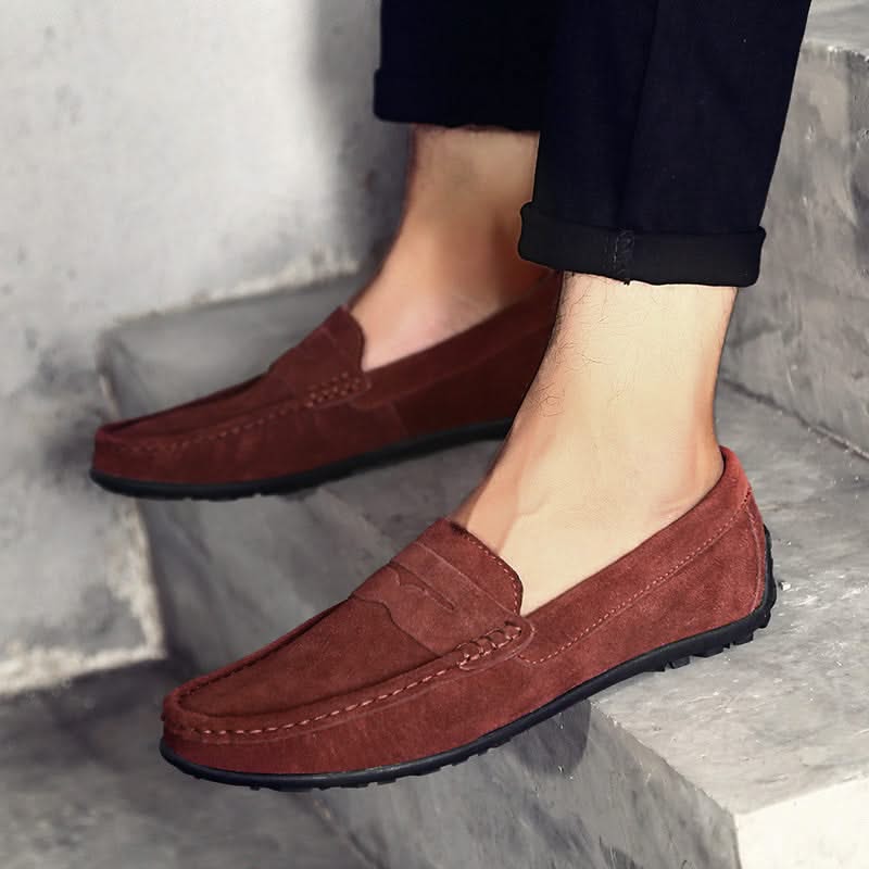 Men's suede penny loafers — additional view