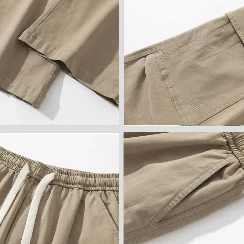 Men's wide-leg relaxed-fit cargo pants — additional view