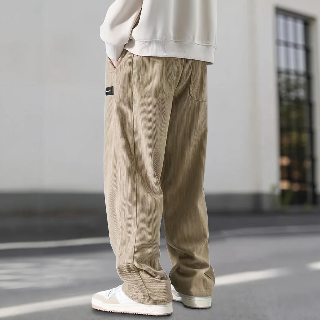 Men's corduroy drawstring sweatpants — alternate view