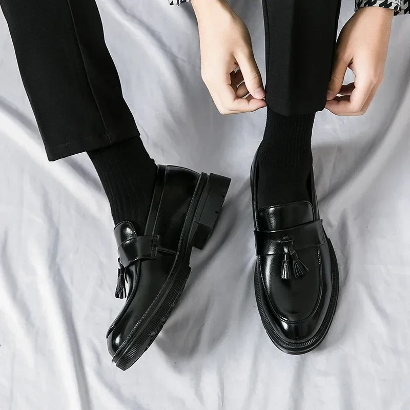 Men's leather penny loafers — additional view