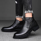 Men's side-zip leather boots — additional view