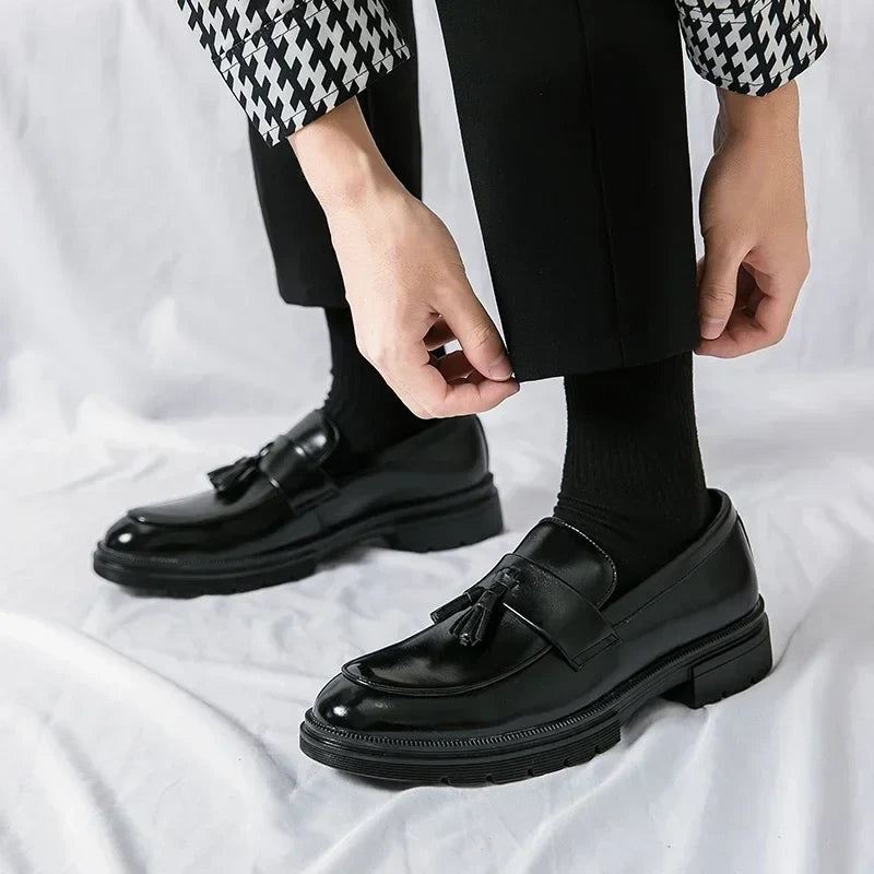 Men's leather penny loafers — additional view