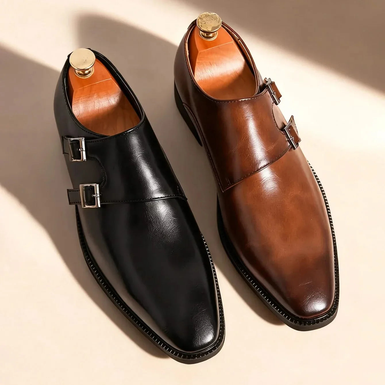 Men's monk strap leather loafers — additional view