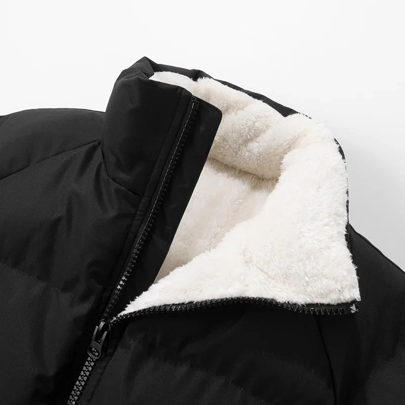 Men's relaxed zip-up down jacket — additional view