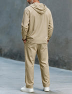 Men's zip-up hooded long sleeve top — additional view