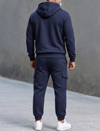 Men's color block half-zip joggers — alternate view