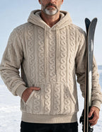 Men's half-zip zip-up pullover in apricot