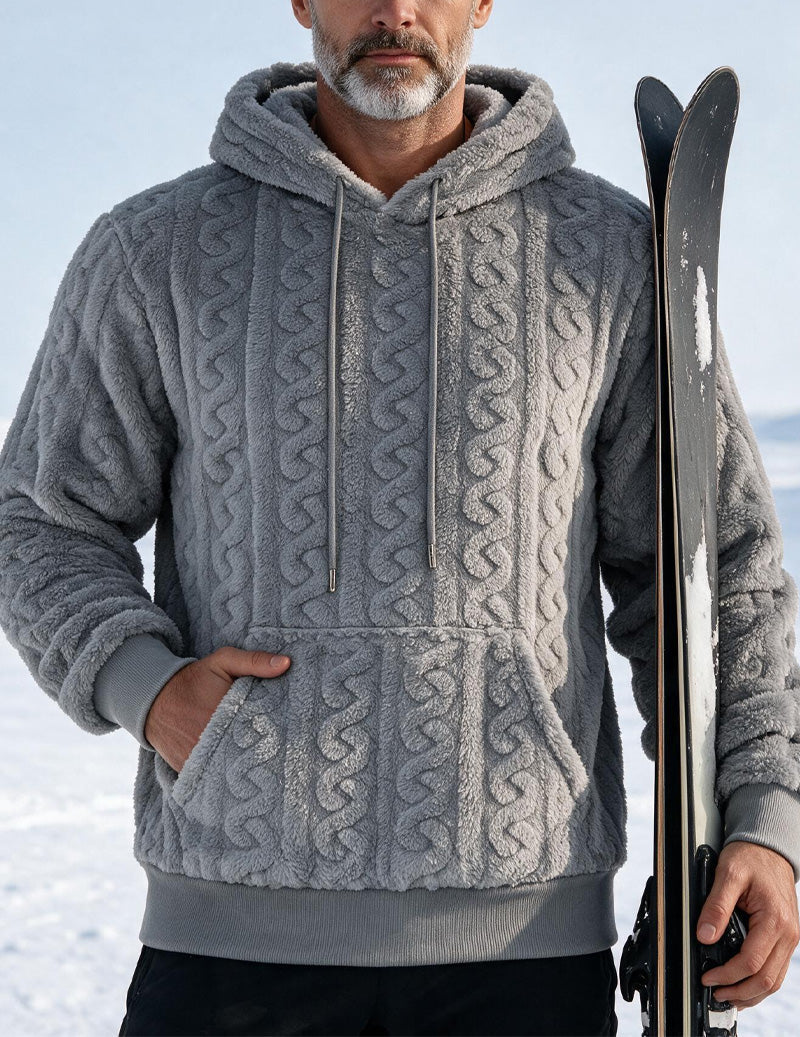 Men's half-zip zip-up pullover in grey — additional view