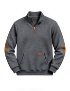 Men's color block quarter-zip sweater — additional view