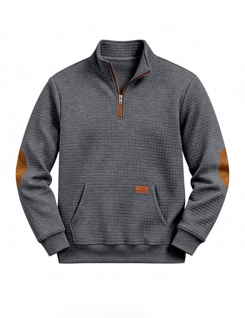 Men's color block quarter-zip sweater — additional view