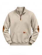 Men's color block quarter-zip sweater — additional view