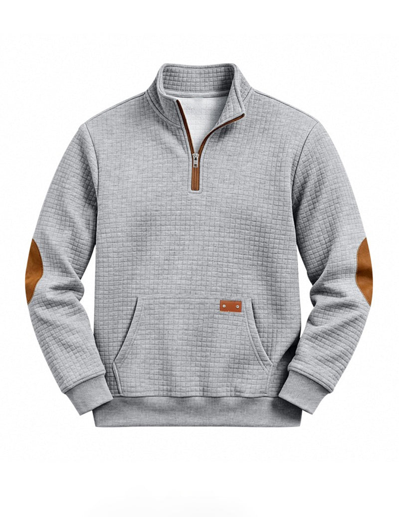 Men's color block quarter-zip sweater — additional view