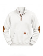Men's color block quarter-zip sweater — alternate view