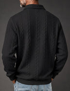 Men's polo collar quarter-zip sweater — additional view