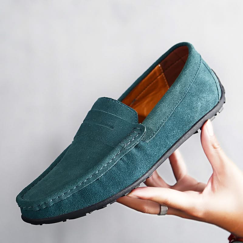 Men's suede penny loafers — additional view