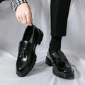 Men's leather penny loafers in black — alternate view