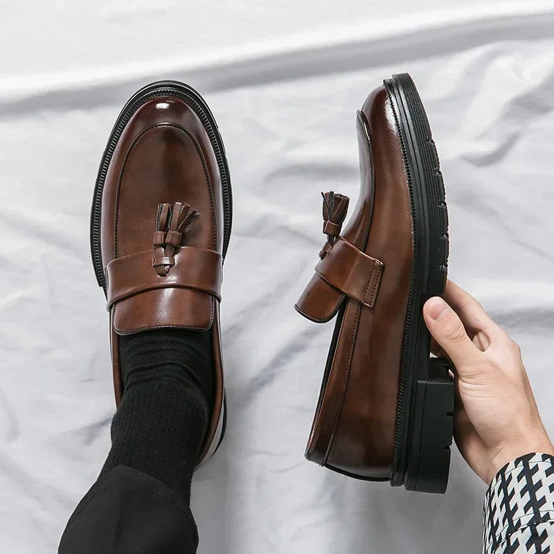 Men's leather penny loafers — additional view