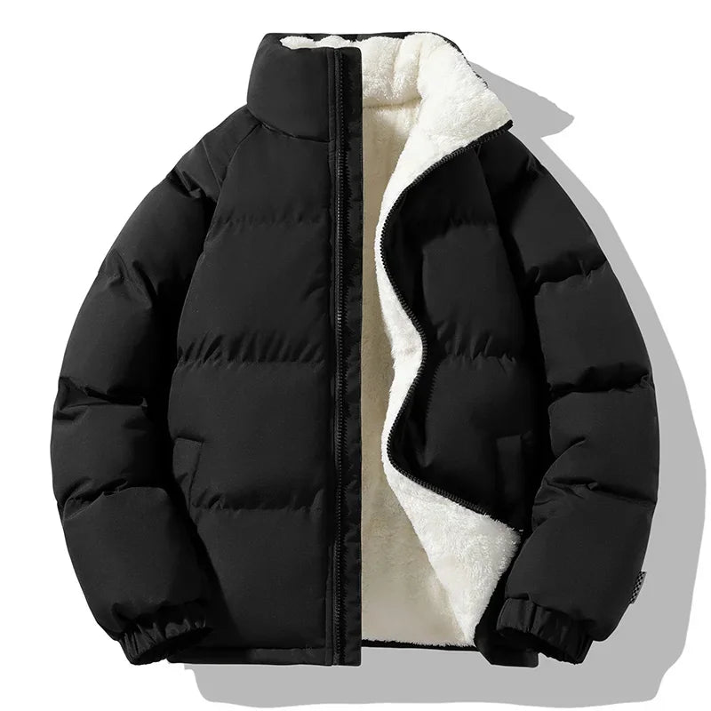 Men's relaxed zip-up down jacket — additional view