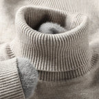 Men's wool turtleneck knit sweater — additional view