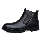 Men's side-zip leather boots — additional view