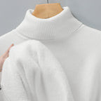 Men's wool turtleneck knit sweater — additional view
