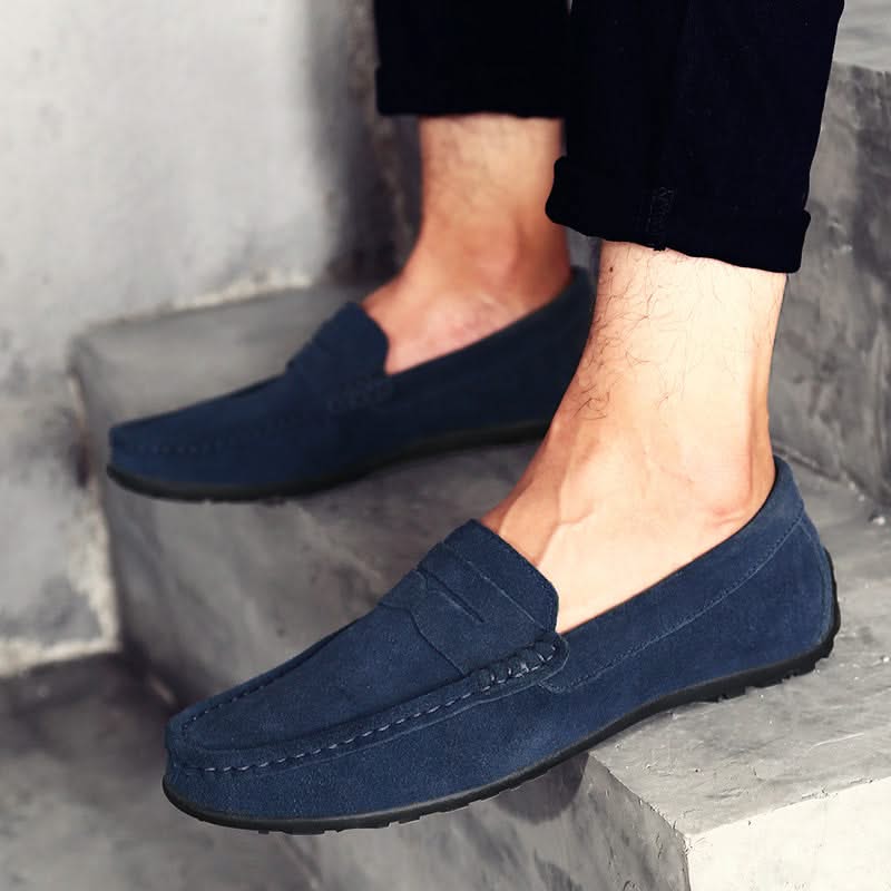 Men's suede penny loafers — additional view