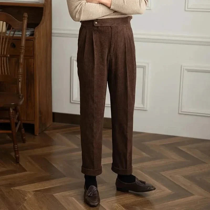 Men's high-waisted corduroy trousers — additional view