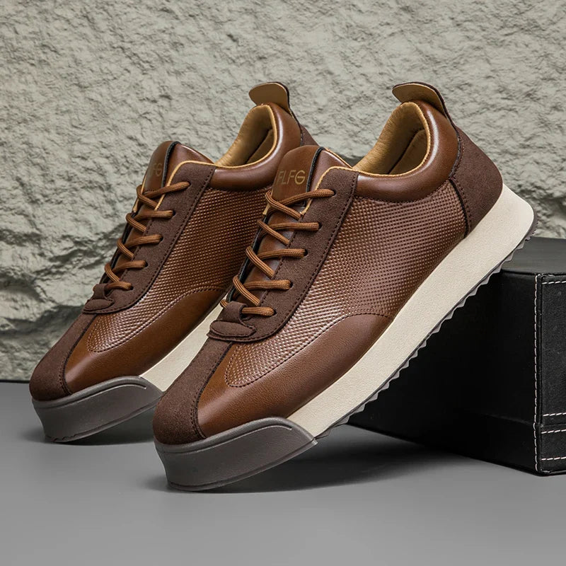 Men's cushioned leather court sneakers — additional view