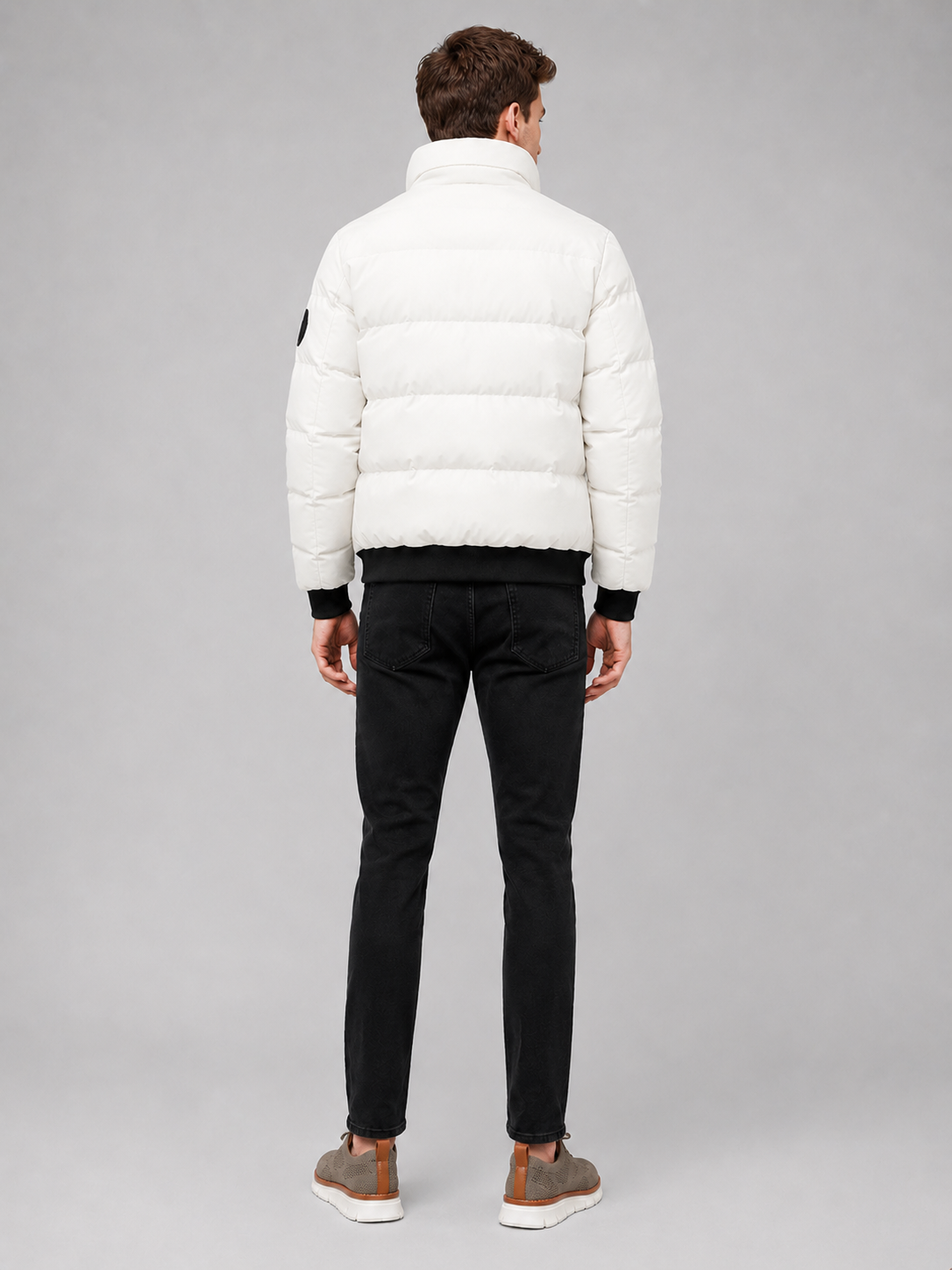 Men's thick zip-up puffer jacket — additional view