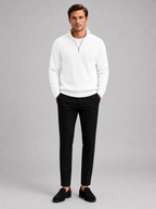 Men's ribbed stand-collar quarter-zip sweater — additional view