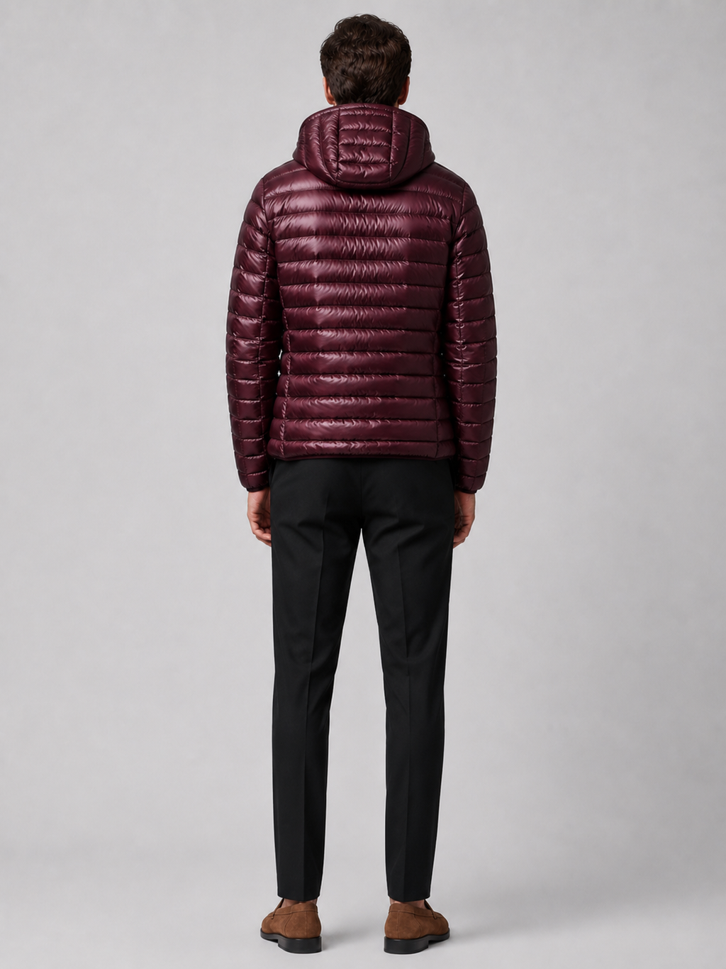 Men's lightweight hooded down jacket — additional view