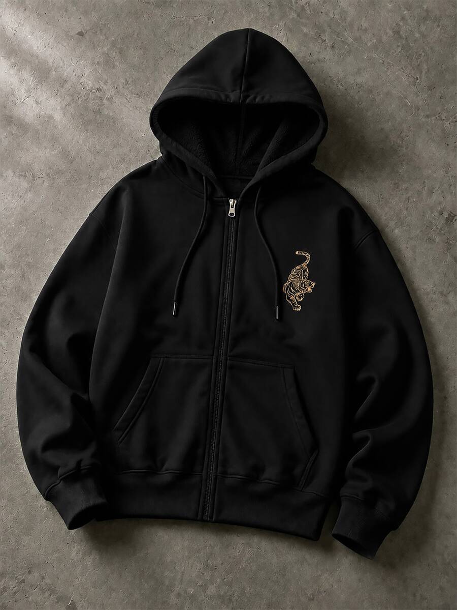 Men's zip-up hooded sweatshirt — additional view