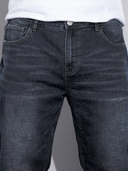 Men's straight-leg stretch denim jeans — additional view
