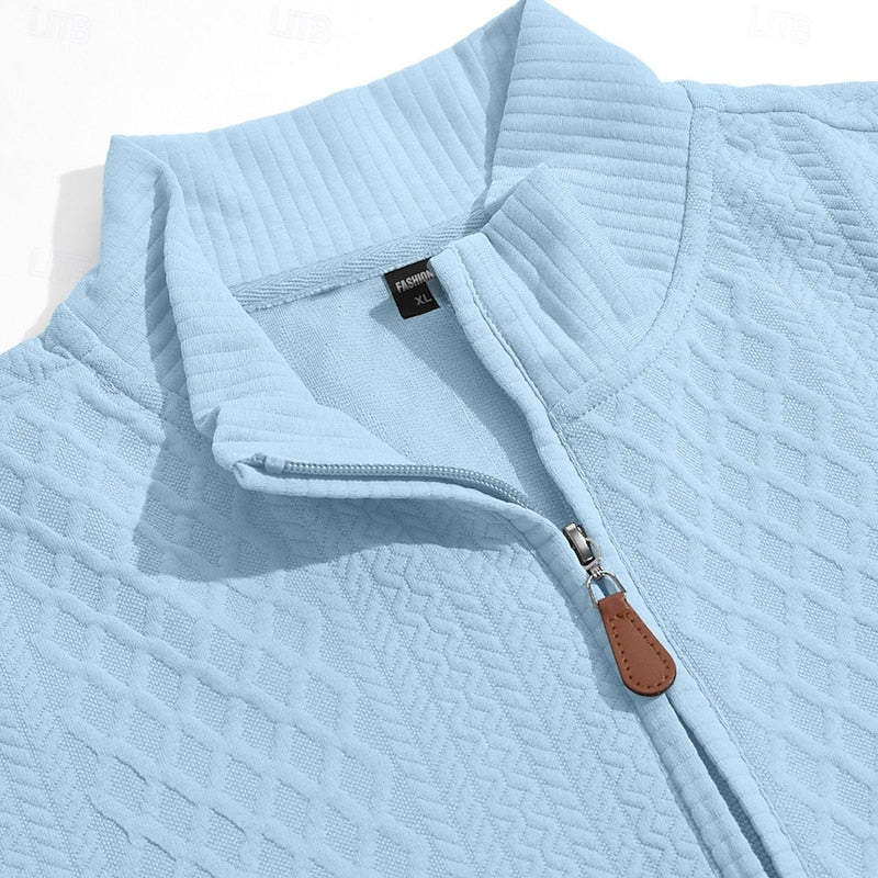 Kester | Textured Quarter-Zip Sweater