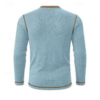 Men's ribbed long sleeve henley shirt — additional view