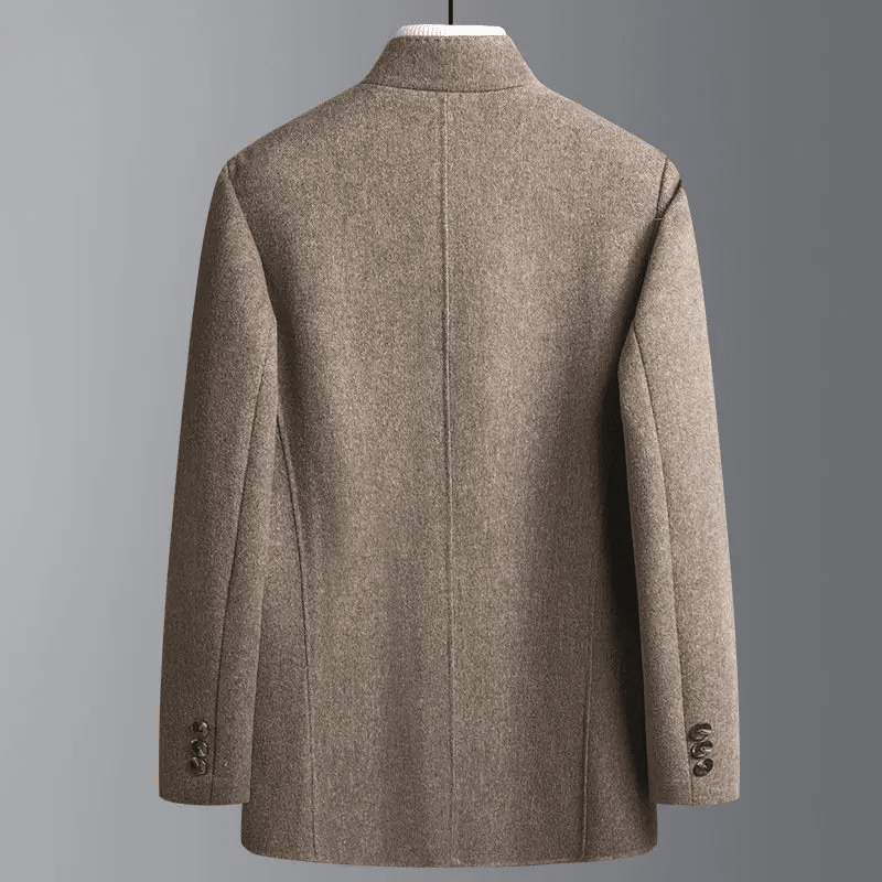 Men's stand-collar button-up coat — alternate view