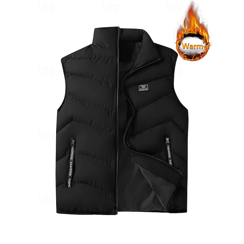 Men's quilted zip puffer vest — additional view