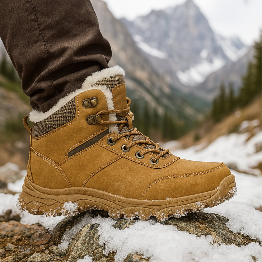 Men's insulated winter boots in brown — additional view