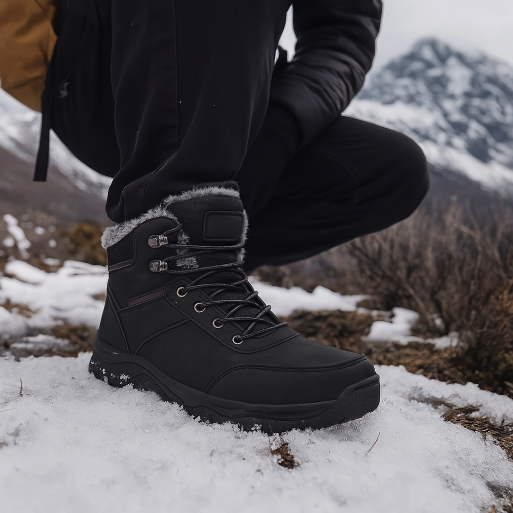 Men's insulated winter boots in black