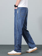 Men's straight-leg relaxed-fit jeans — additional view