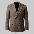 Men's double-breasted checked blazer