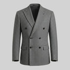 Men's double-breasted checked blazer — additional view