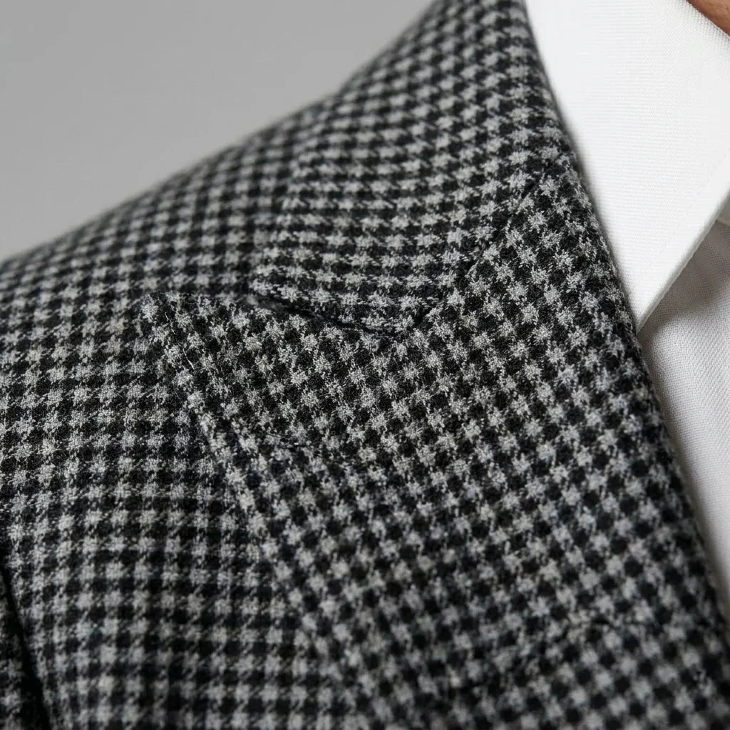 Men's double-breasted checked blazer — additional view