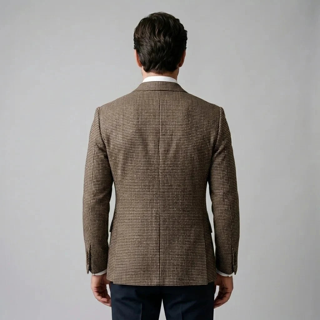 Men's double-breasted checked blazer — additional view
