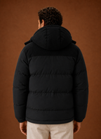 Men's corduroy collar hooded puffer jacket — additional view