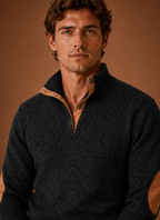 Men's mock-neck layering knit pullover — additional view