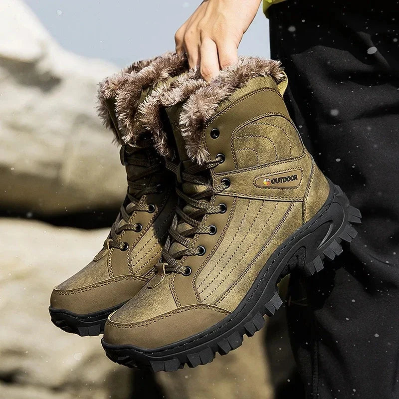 Men's waterproof fur-lined snow boots — additional view