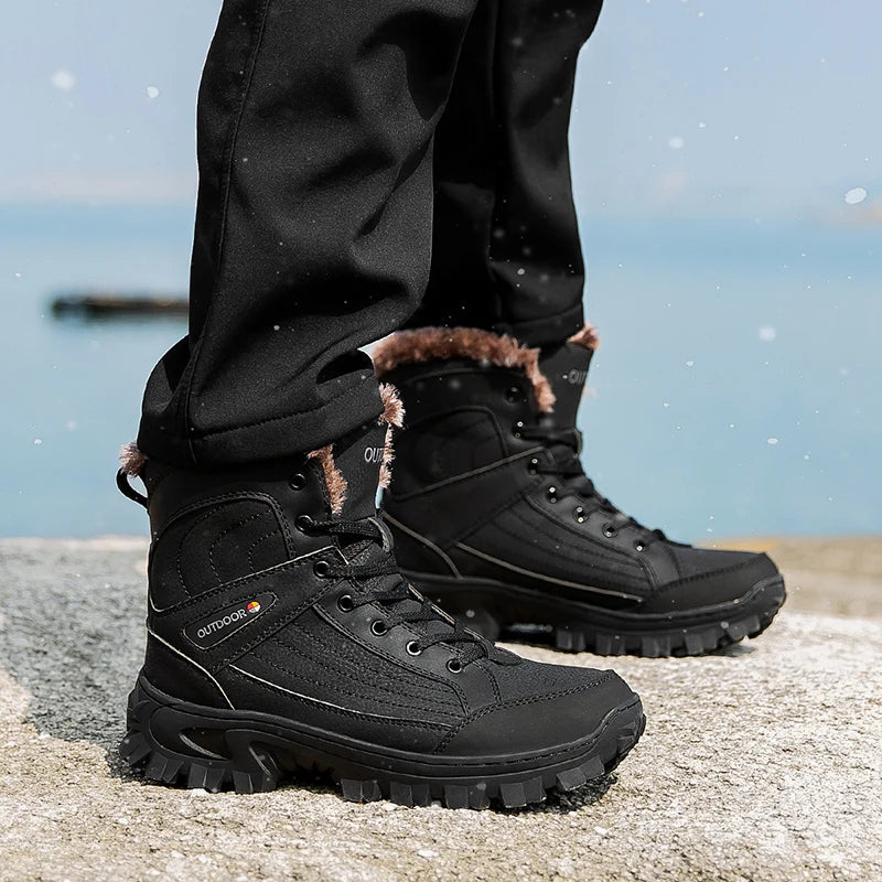 Men's waterproof fur-lined snow boots — additional view