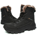 Men's waterproof fur-lined snow boots in black — additional view